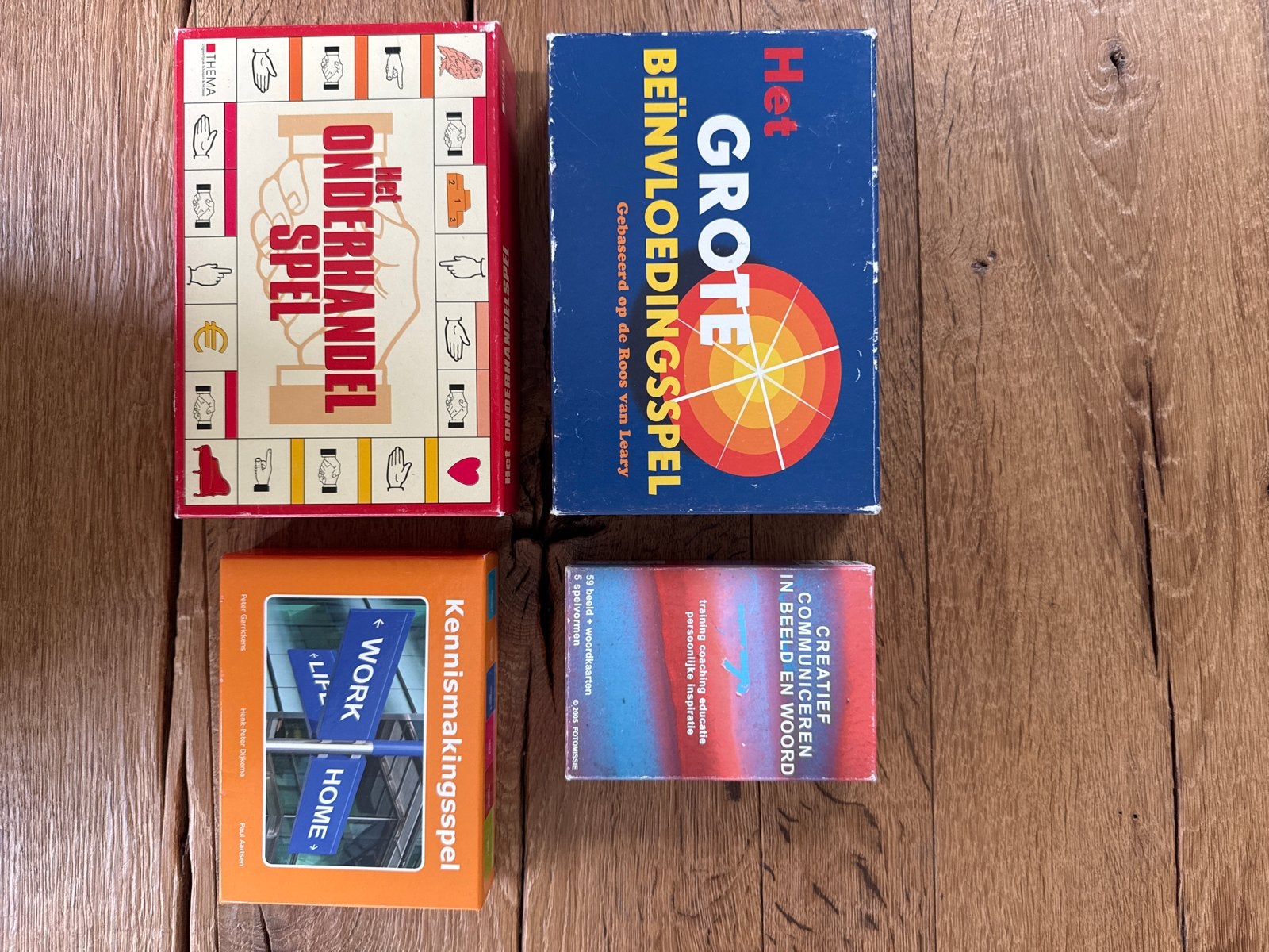 4 trainingspellen: Het Onderhandelspel, Het Grote Beïnvloedi, Ophalen of Verzenden, Zo goed als nieuw