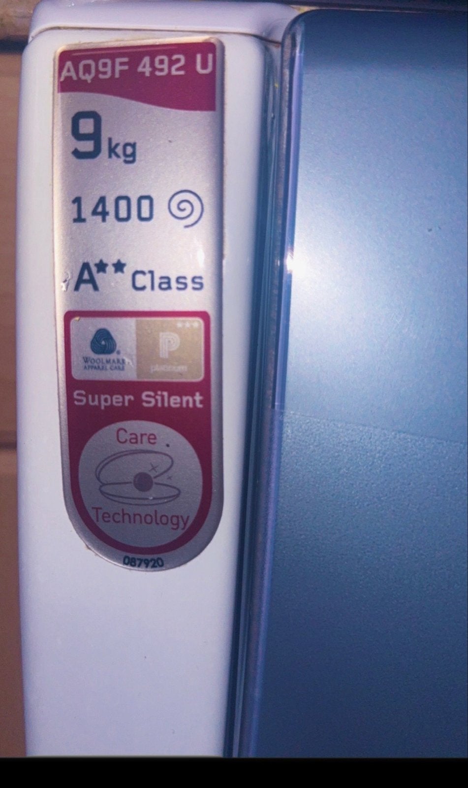 Hotpoint Ariston Wasmachine 9 kg, 1400 toeren, A++, Ophalen, 1200 tot 1600 toeren, Gebruikt, 8 tot 10 kg