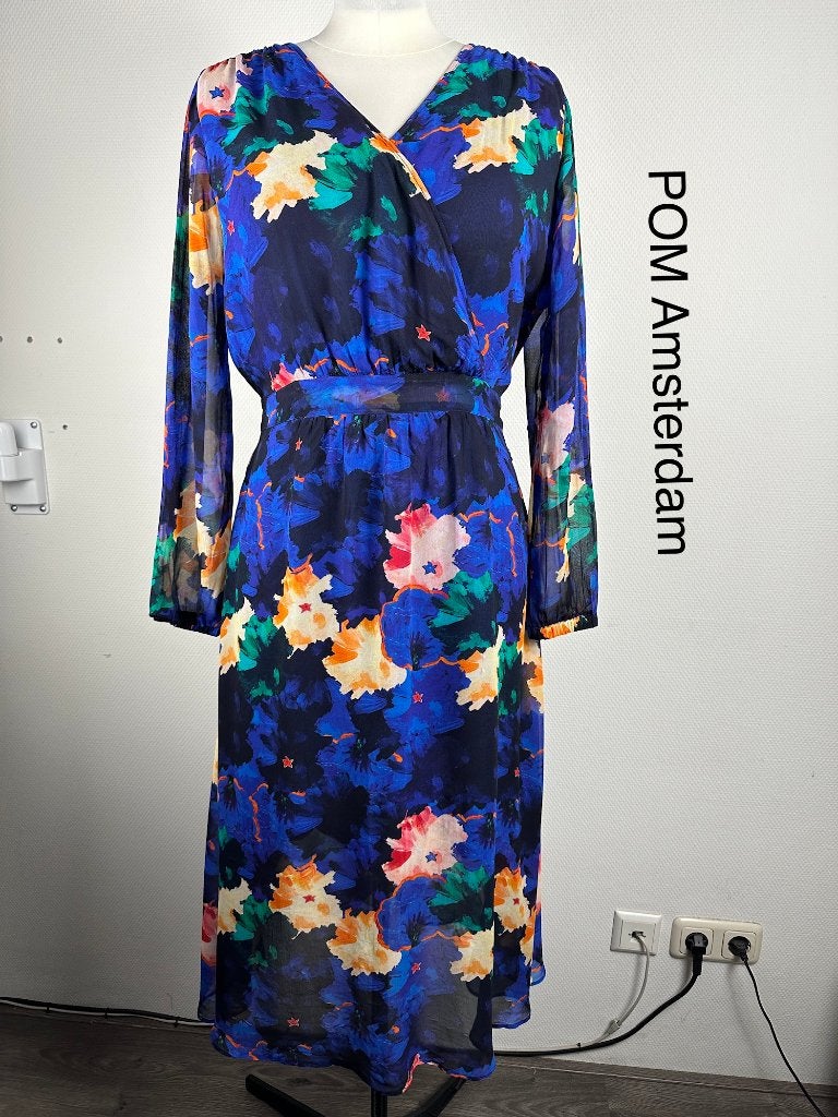 POM Amsterdam Jurk  (mt: 42) 16,3/9950, POM Amsterdam, Blauw, POM Amsterdam, Maat 42/44 (L)