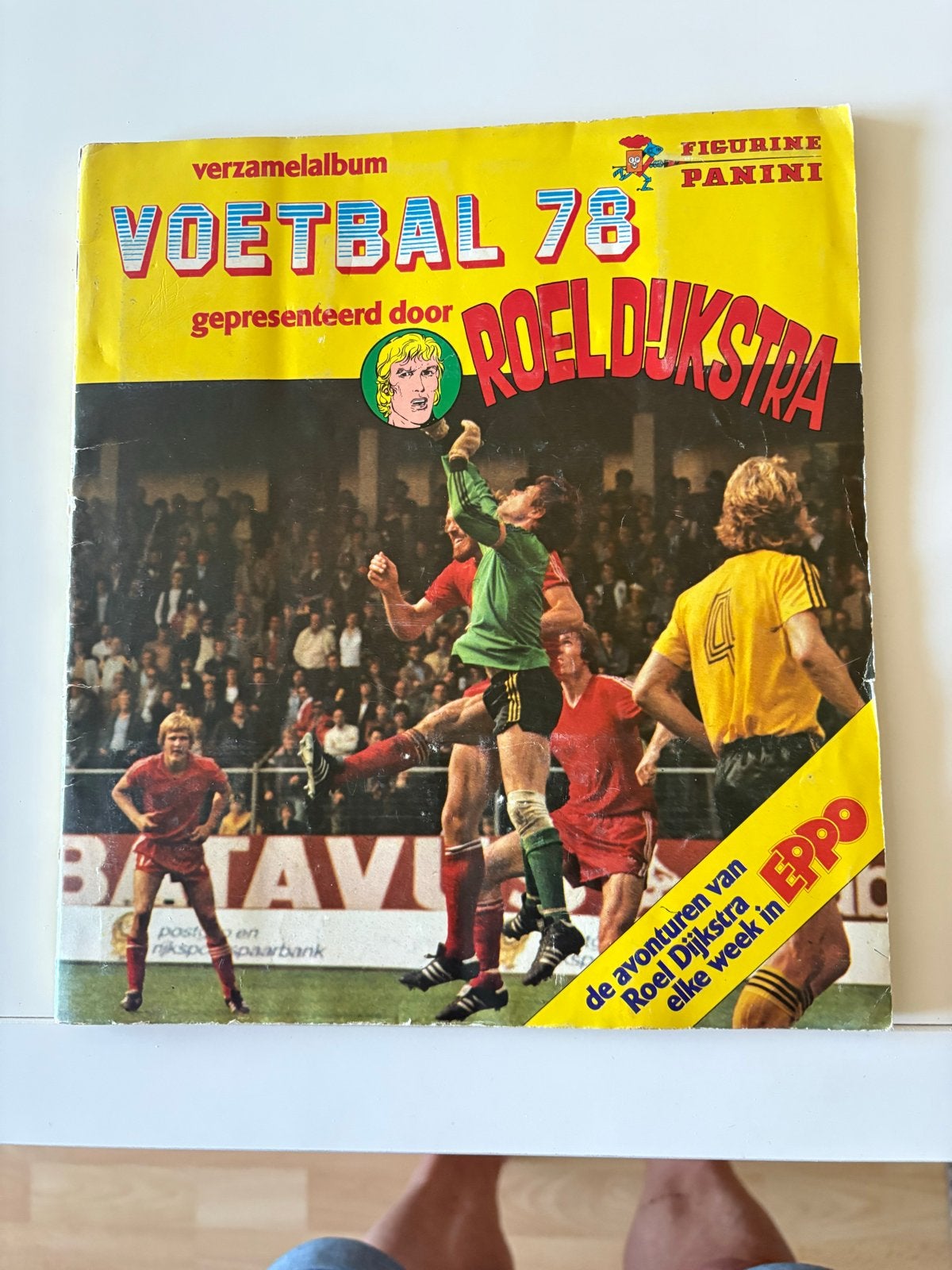 Panini Voetbal '78 verzamelalbum Roel Dijkstra Eppo, Verzamelen, Ophalen of Verzenden, Gebruikt, Poster, Plaatje of Sticker