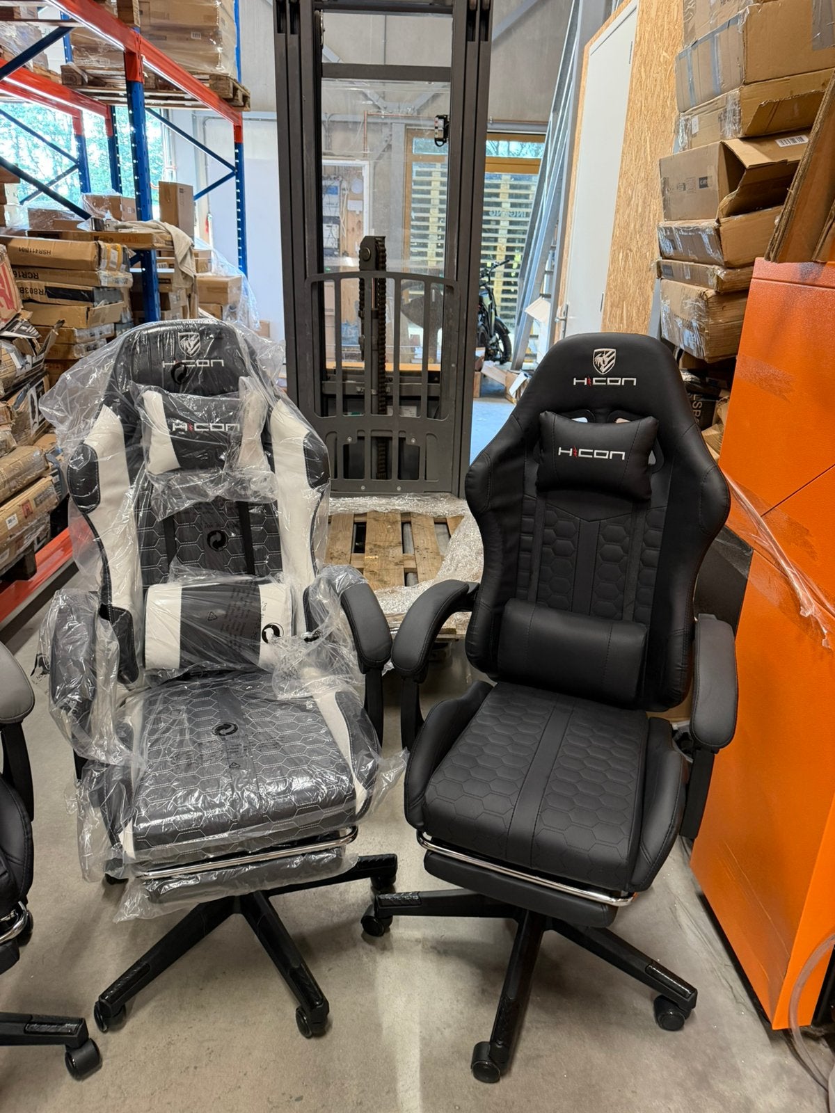 Gamestoel-Bureaustoel-Ergonomisch-Comfortabel, Ophalen, Gaming bureaustoel, Zwart, Nieuw