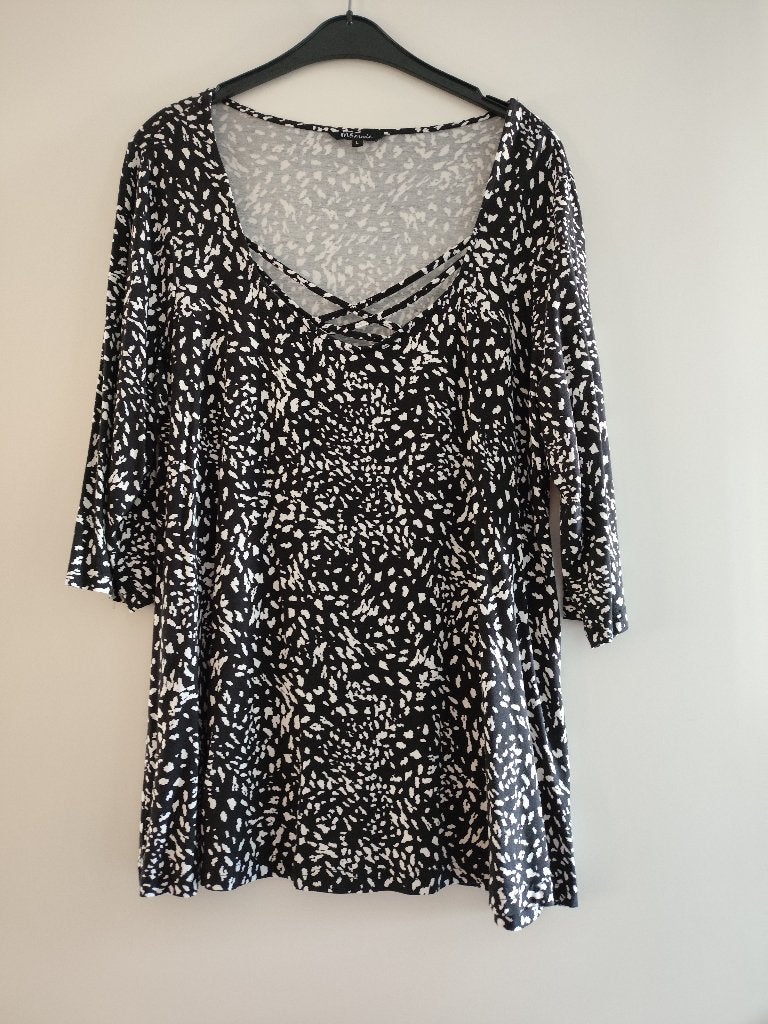 Zwarte tuniek met stippen maat L van MS mode Nieuw, Zwart, Maat 42/44 (L), Nieuw, Ophalen of Verzenden
