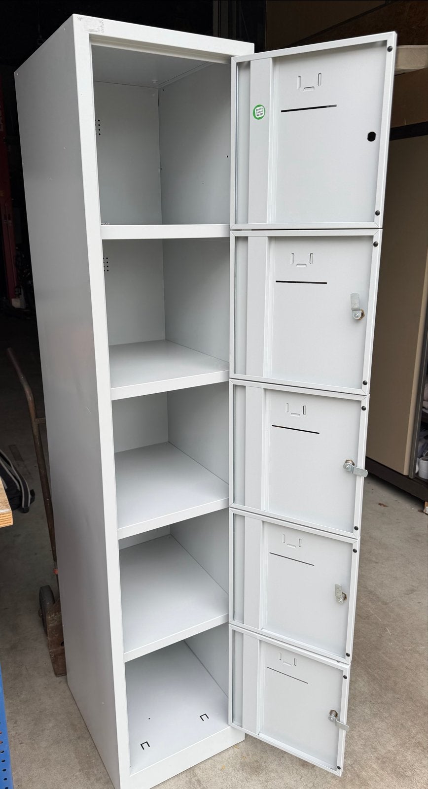 Nieuwe Metalen Lockerkast met 5 Vakken - Grijs, Huis en Inrichting, Kasten | Lockerkasten, Ophalen, Nieuw, Metaal