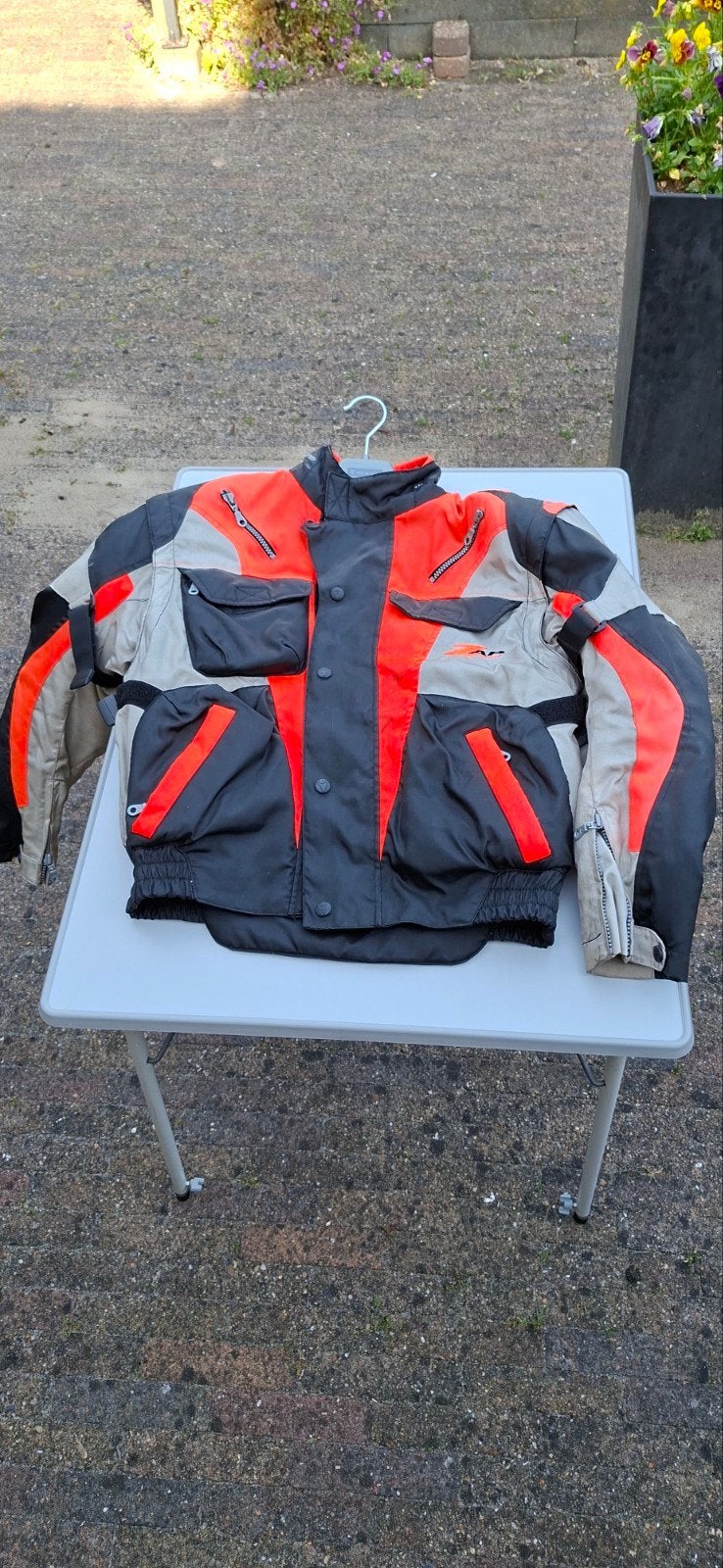 Revitt motorjas kindermaat xs oranje/ grijs, Motoren, Ophalen, Tweedehands, Jas | textiel