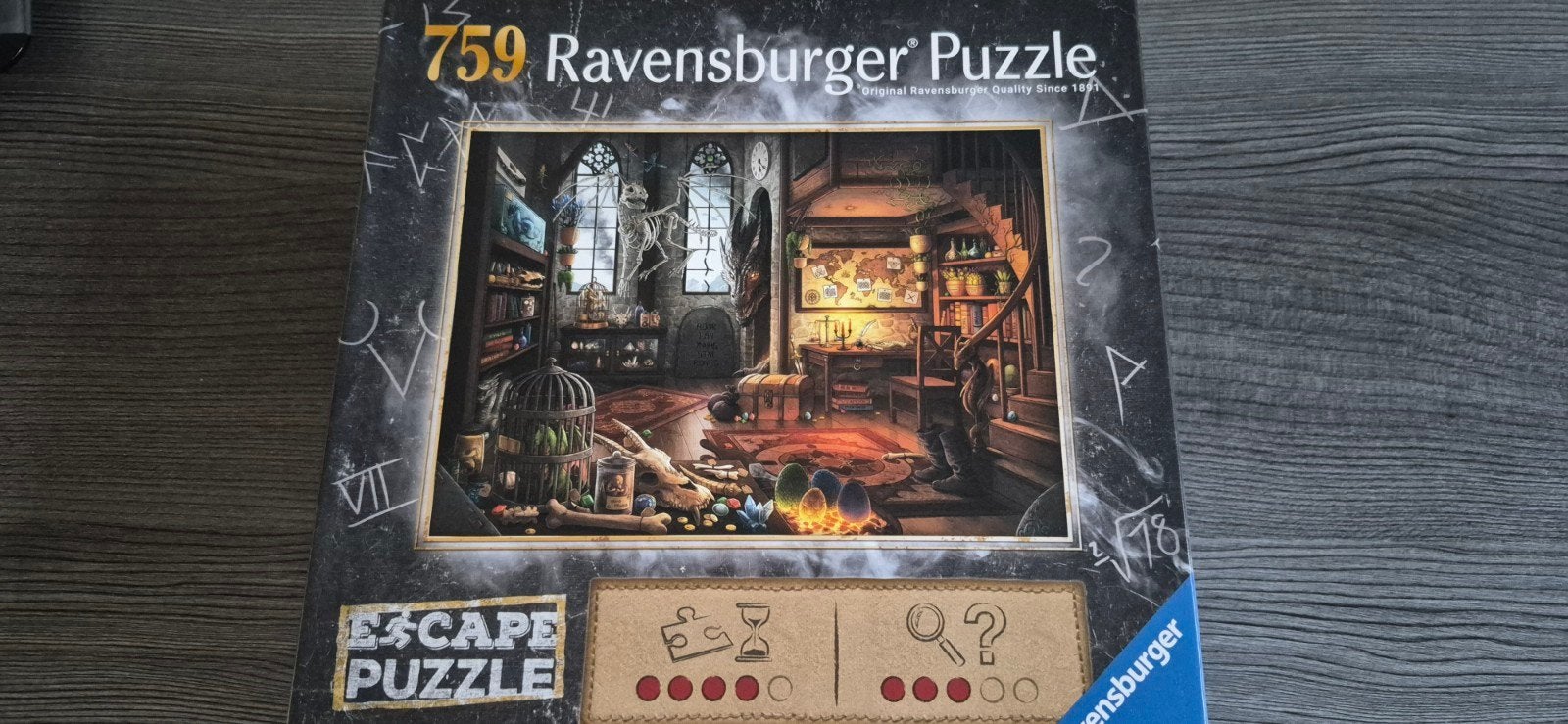 Escape puzzel "dragon laboratory", Ophalen of Verzenden, 500 t/m 1500 stukjes, Zo goed als nieuw