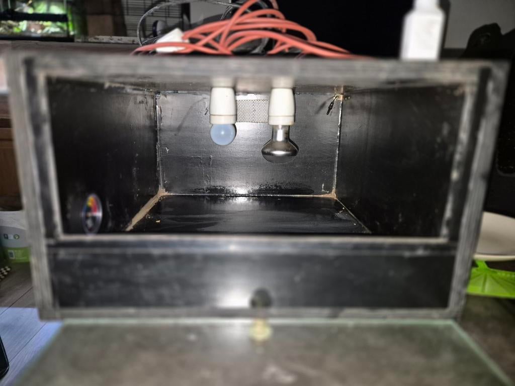 Betonplex terrarium inclusief habistat thermostaat, Dieren en Toebehoren, Ophalen, Zo goed als nieuw, Terrarium of Paludarium