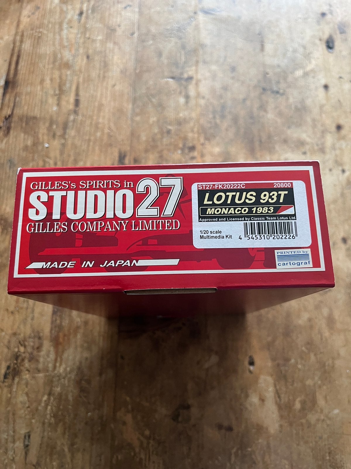 Studio 27 1/20 Lotus 93T Monaco GP 1983 Kit + Tabu Decals, Overige merken, Auto, Groter dan 1:32, Nieuw