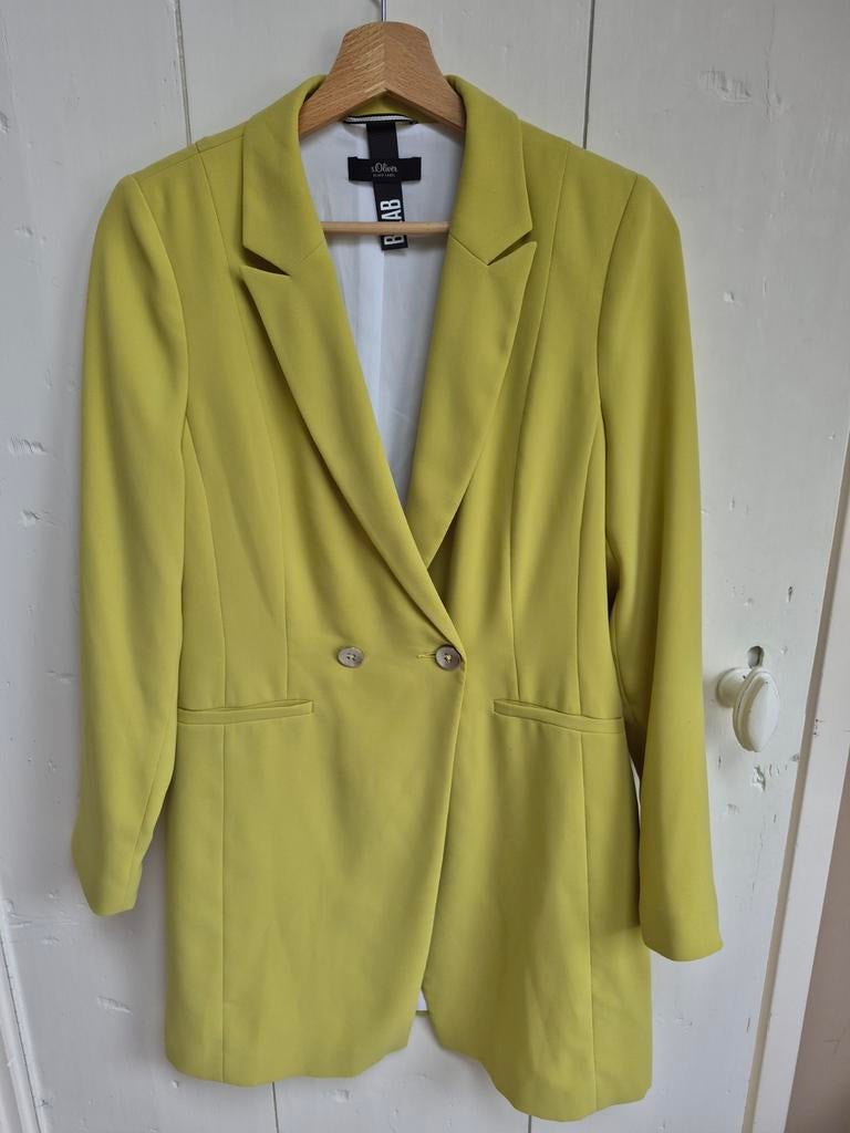 Lime geel colbert s.Oliver maat 34, Kleding | Dames, Ophalen of Verzenden, Zo goed als nieuw, Maat 34 (XS) of kleiner, Geel