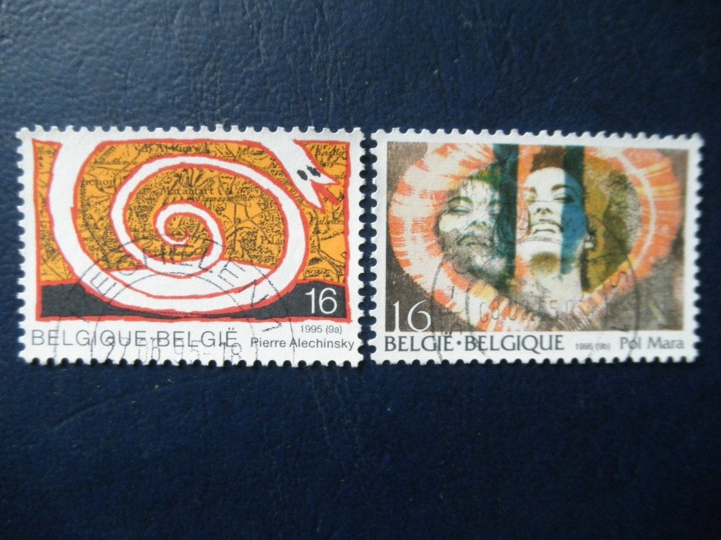 Postzegels België 1995 kunst - cw 1,40., Ophalen of Verzenden, Gestempeld, Kunst