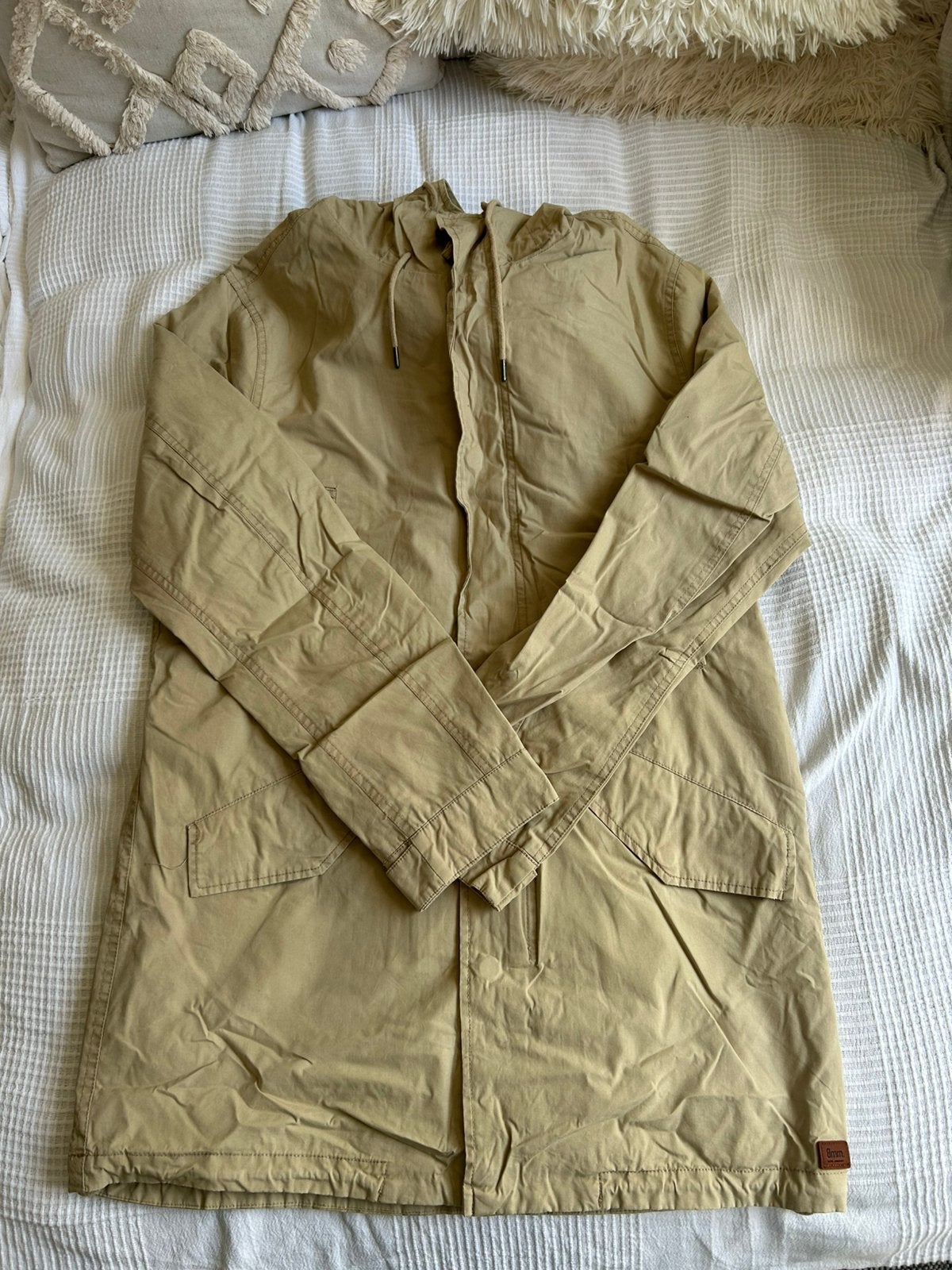 8mm. Crème Trenchcoat maat M, Ophalen of Verzenden, Zo goed als nieuw, Maat 48/50 (M), Beige