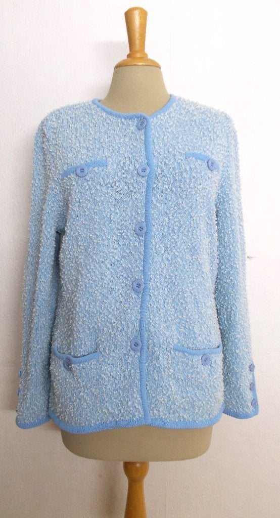 Mooi baby blauw/wit vest van dure merk Attitude! M, Verzenden, Zo goed als nieuw, Maat 38/40 (M), Blauw