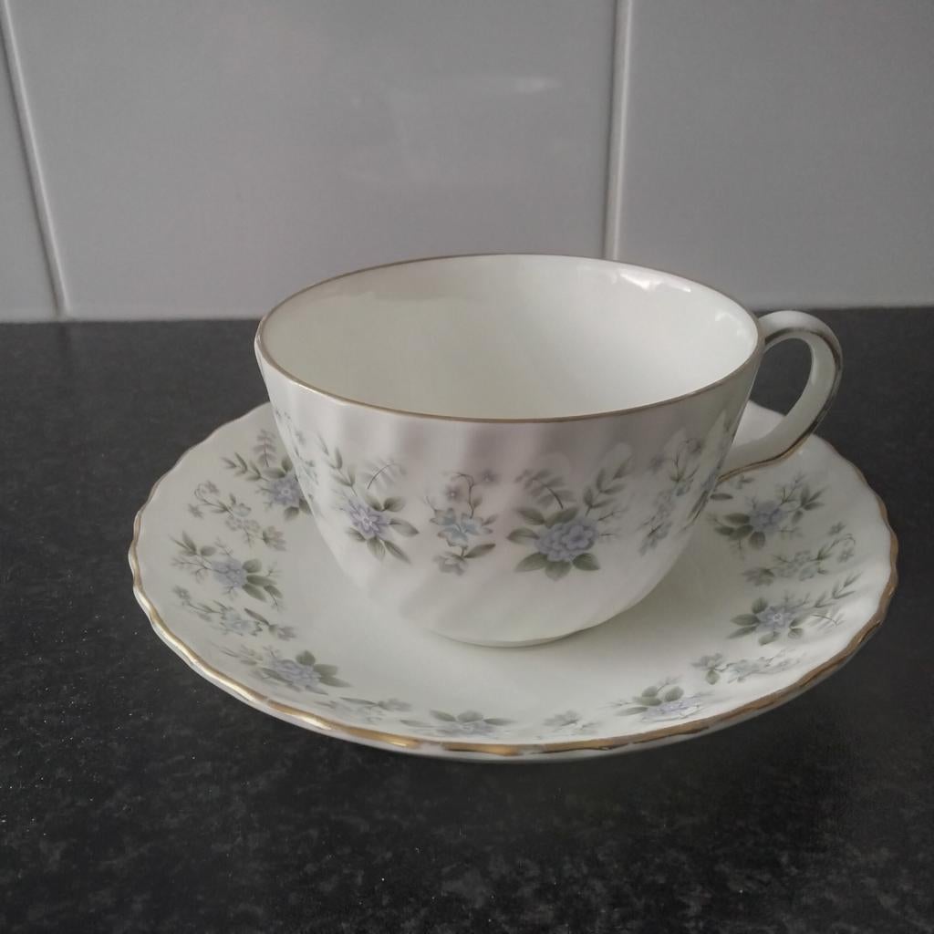 Royal minton kop en schotel alpine spring, Huis en Inrichting, Keuken | Servies, Ophalen of Verzenden, Zo goed als nieuw, Overige stijlen