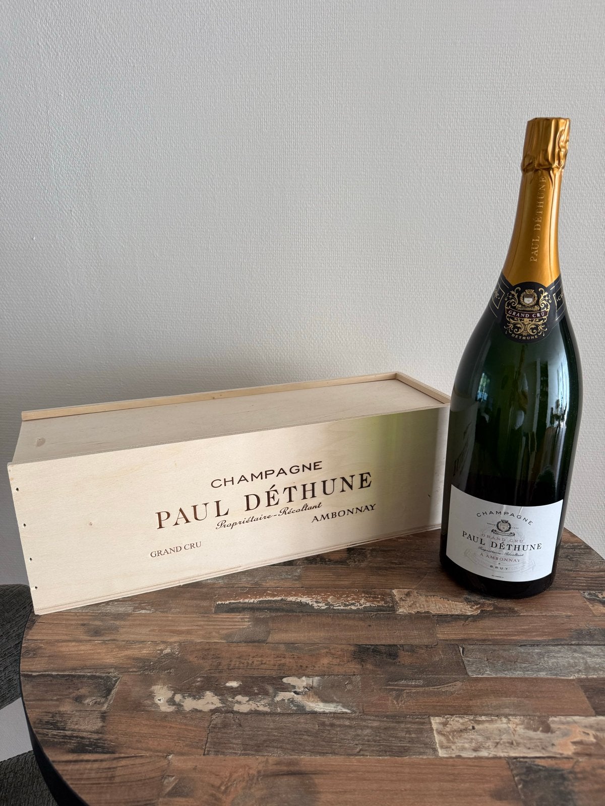 Paul Déthune Grand Cru Champagne 300cl met kadokist, Ophalen, Frankrijk, Nieuw, Champagne