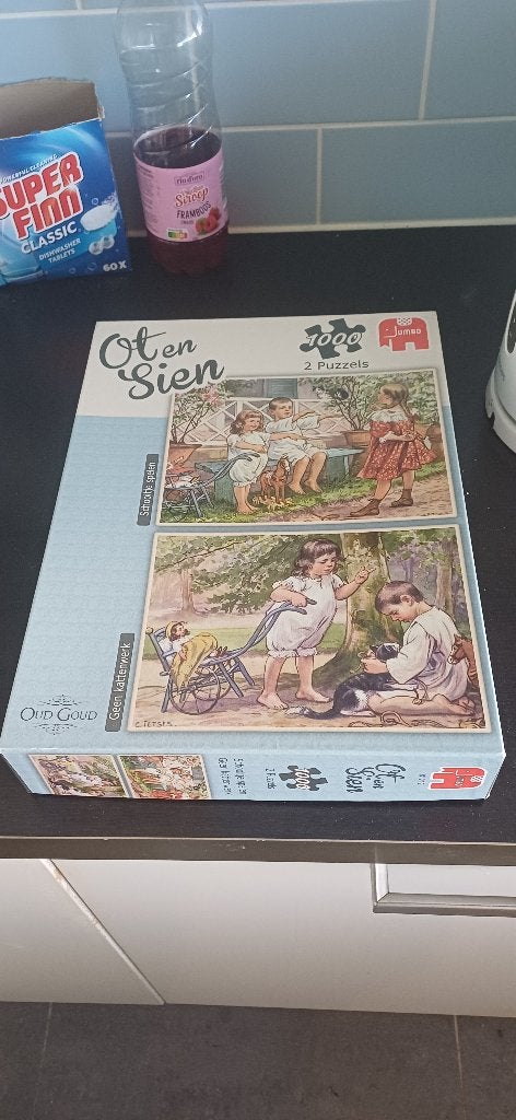 Jumbo Ot en Sien puzzelset (2x 1000 stukjes) ongebruikt!, Ophalen of Verzenden, 500 t/m 1500 stukjes, Nieuw, Legpuzzel