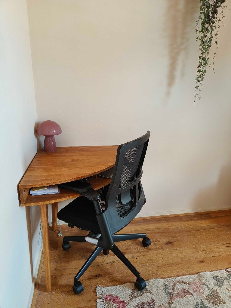 hoek tafel, hout/eik tafel, werk tafel, Huis en Inrichting, Ophalen, 50 tot 100 cm, 50 tot 100 cm, Rechthoekig