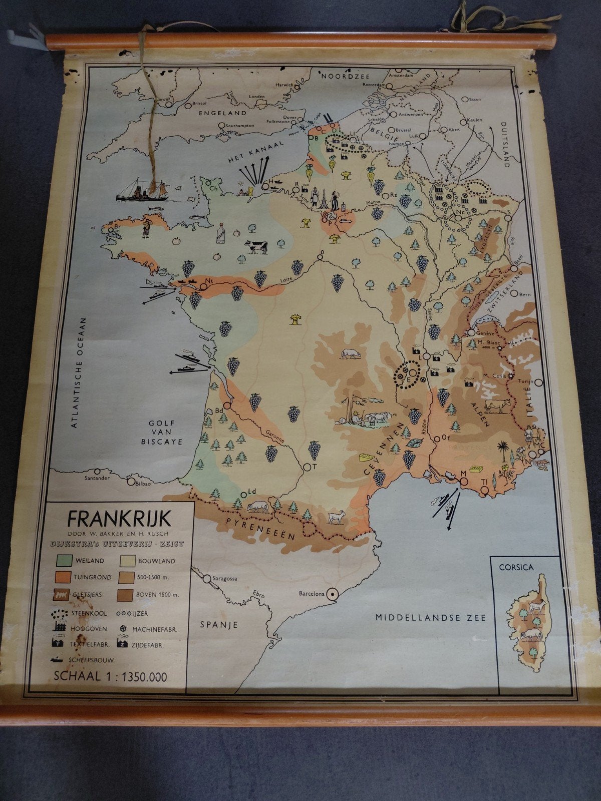 Landkaart, Ophalen of Verzenden, Aardrijkskunde