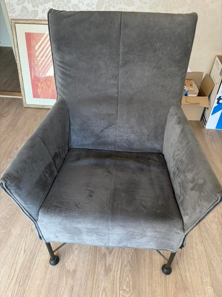 Montis - charly grijze stoel, Huis en Inrichting, Fauteuils, Ophalen, Gebruikt, 75 tot 100 cm, 50 tot 75 cm