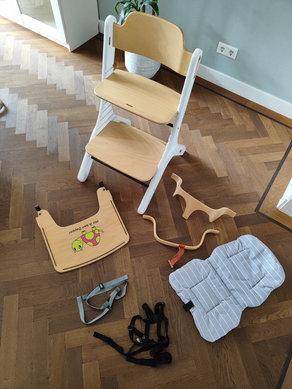 Ik Ben Dappper meegroeistoel met accessoires, Ophalen, Zo goed als nieuw, Meegroeistoel, Stoelverkleiner