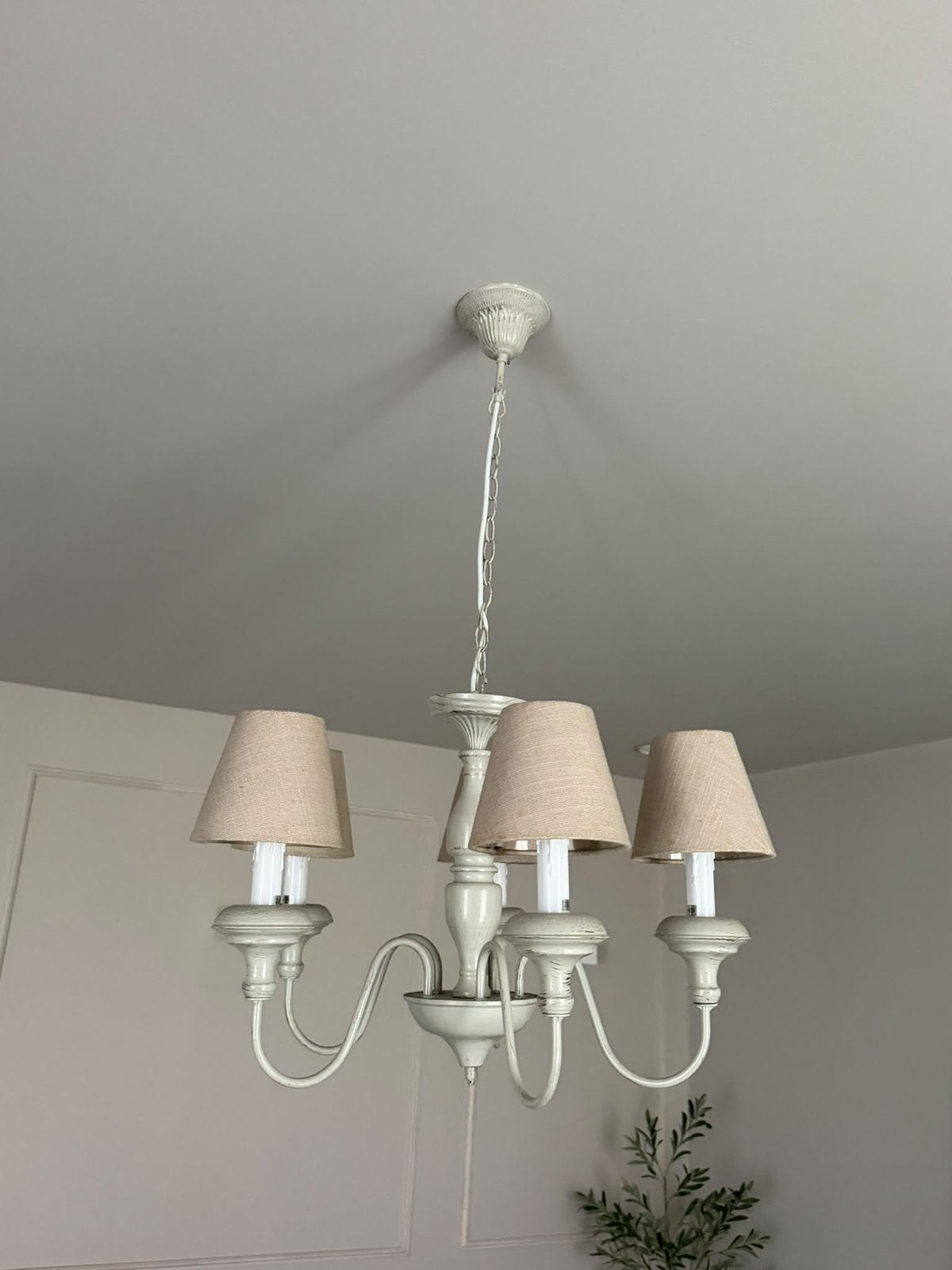 Prachtige landelijke hanglamp – 5-lichts, Ophalen, Zo goed als nieuw