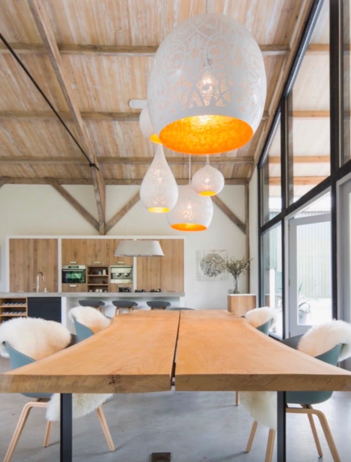 Marokkaanse hanglamp Maison d'Arabique - 38 cm -, Huis en Inrichting, Ophalen of Verzenden, Zo goed als nieuw, Metaal, E27 (groot)