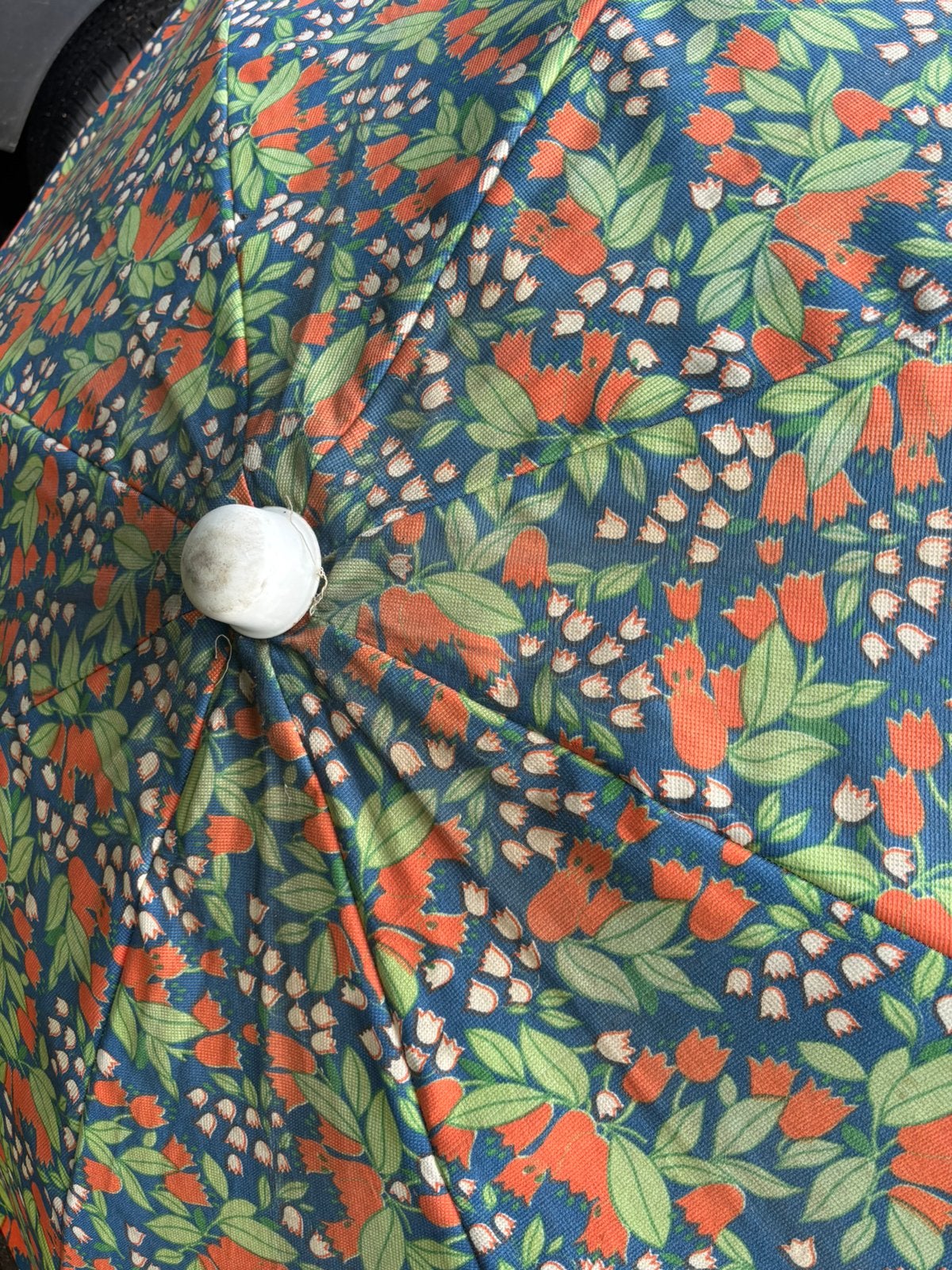 Prachtige vontage tuinparasol, Ophalen of Verzenden, Zo goed als nieuw