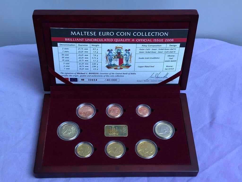 Jaarset 2008 Malta BU, Postzegels en Munten, Munten | Europa | Euromunten, Verzenden, Malta, Overige waardes, Setje