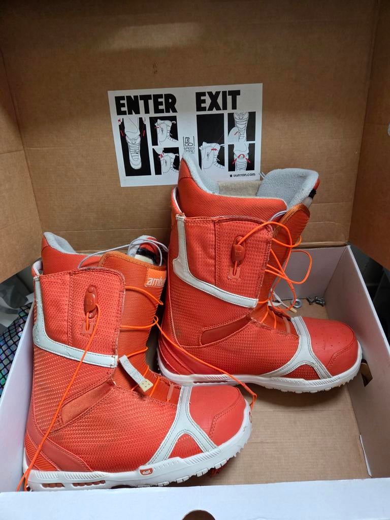 Burton Ambush Snowboardboots - Maat 41 (US 8) - Oranje/Creme, Ophalen of Verzenden, Gebruikt, Schoenen