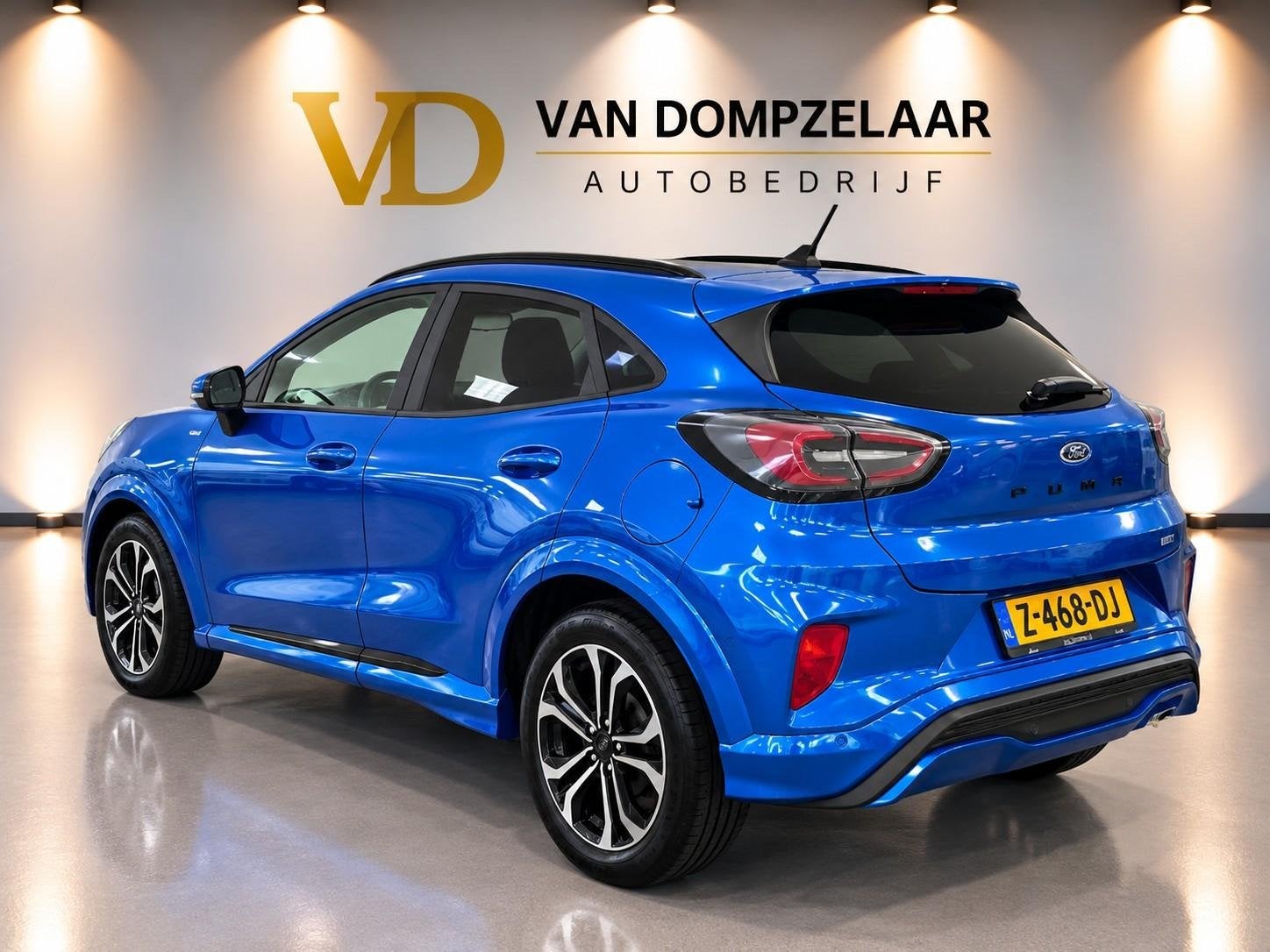 Ford Puma 1.0 EcoBoost Hybrid ST-LINE AUTOMAAT / NAVI / STOE, Euro 6, Blauw, 665 kg, Bedrijf