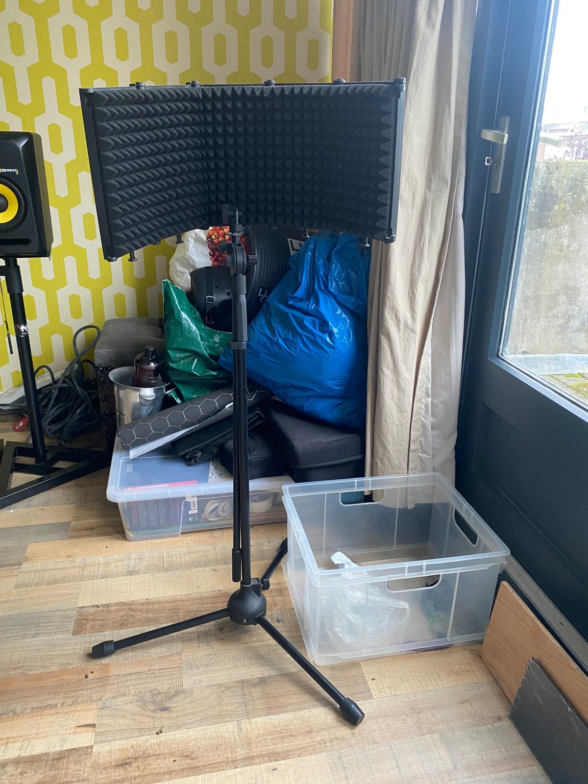 Microfoon Reflectiescherm /  Filter (inclusief Statief), Ophalen, Gebruikt, Microfoon