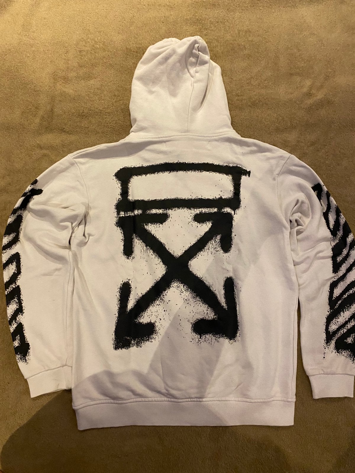 Off-White Spray Arrows White Hoodie, Kleding | Heren, Truien en Vesten, Ophalen of Verzenden, Zo goed als nieuw, Maat 56/58 (XL)