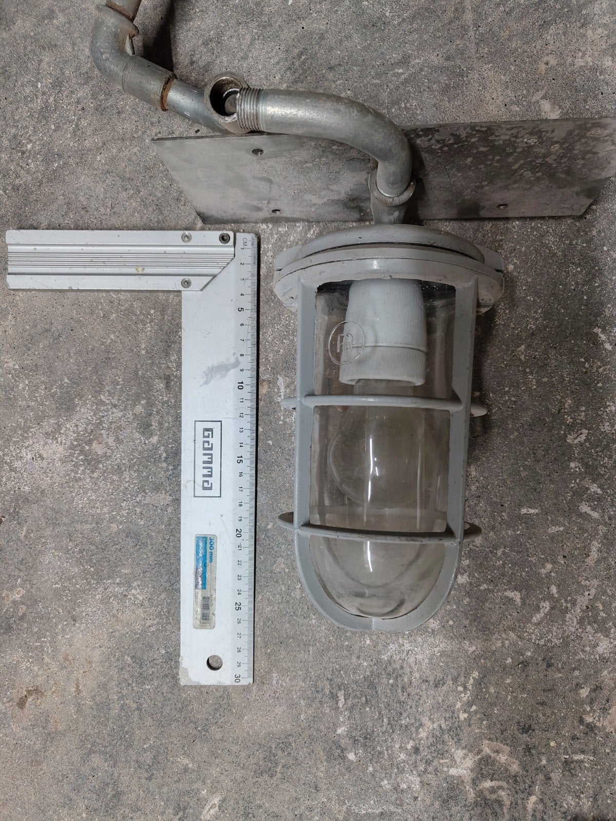 2x vintage industria rotterdam lampen, Ophalen of Verzenden, Gebruikt, Armatuur