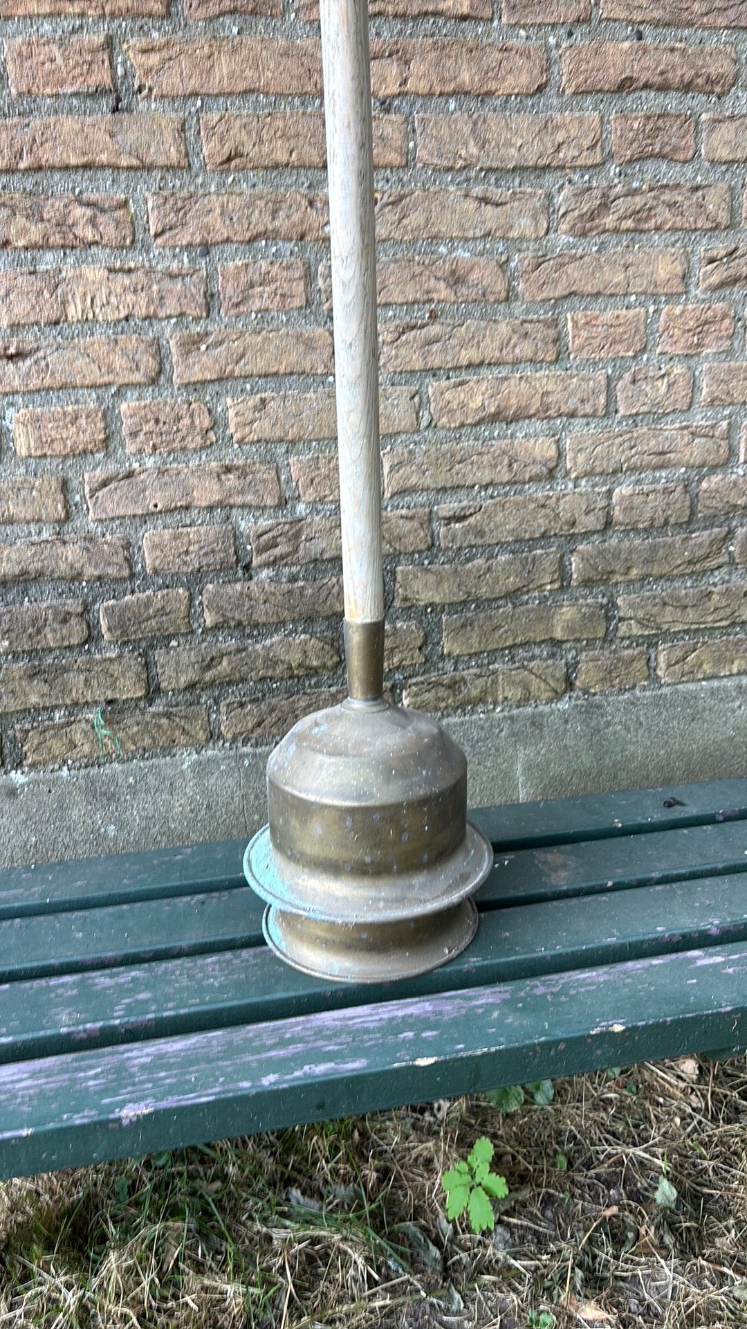 Antieke koperen was-stamper, Antiek en Kunst, Ophalen
