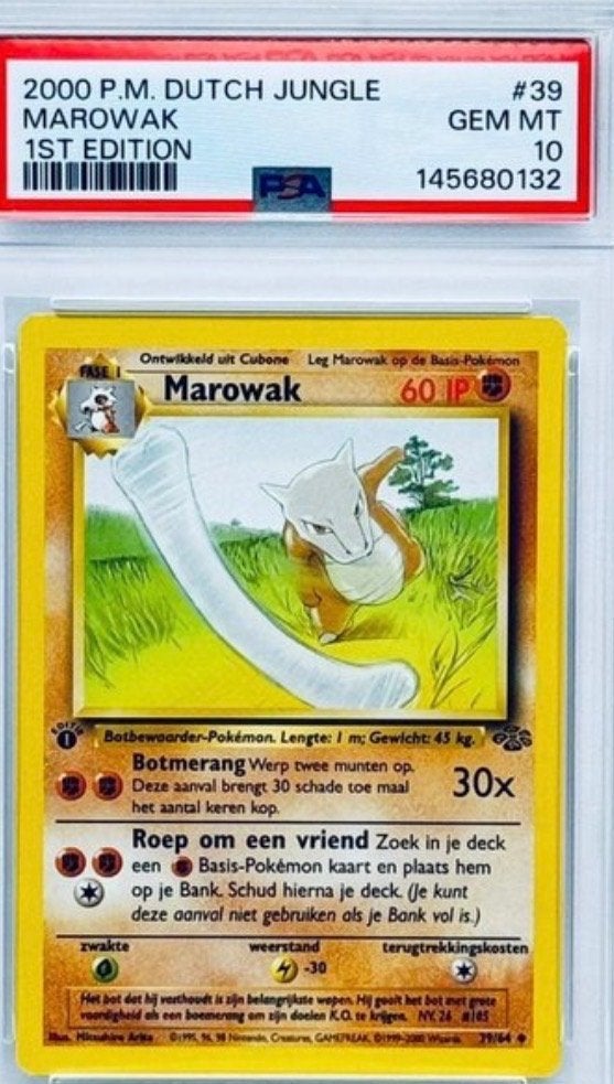Pokémonkaart Marowak, Hobby en Vrije tijd, Verzamelkaartspellen | Pokémon, Verzenden, Zo goed als nieuw