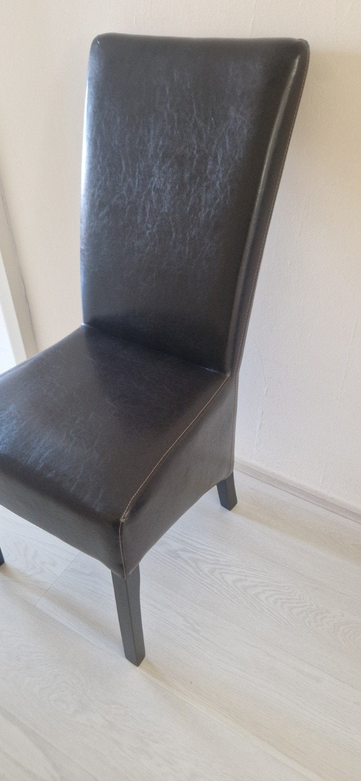 6x eetstoel donkerbruin(nepleer), Ophalen, Nieuw, Bruin, Vijf, Zes of meer stoelen