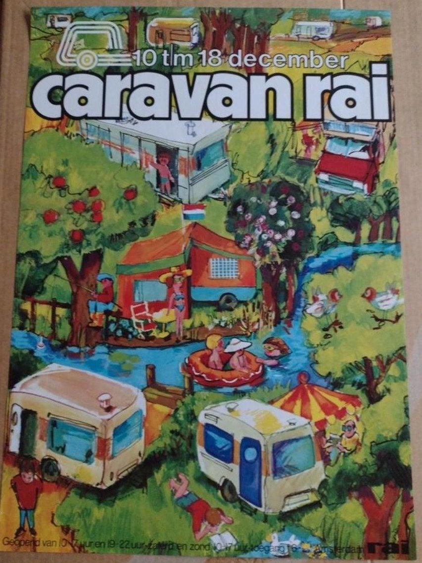 Caravan RAI posters - Diverse jaren (1968-1988), Ophalen of Verzenden, A1 t/m A3, Reclame, Rechthoekig Staand