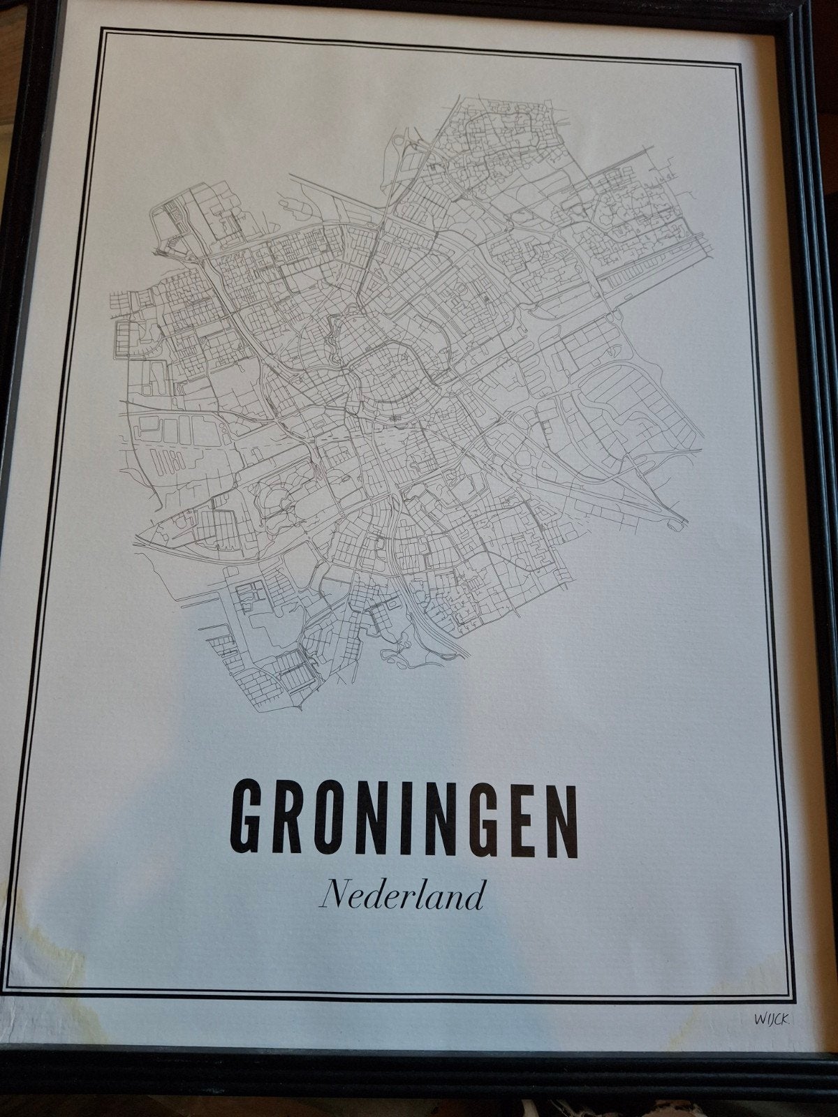 Echte Wijck Groningen poster - Verkleurd, zonder glas, Ophalen of Verzenden, Gebruikt, Foto of Poster