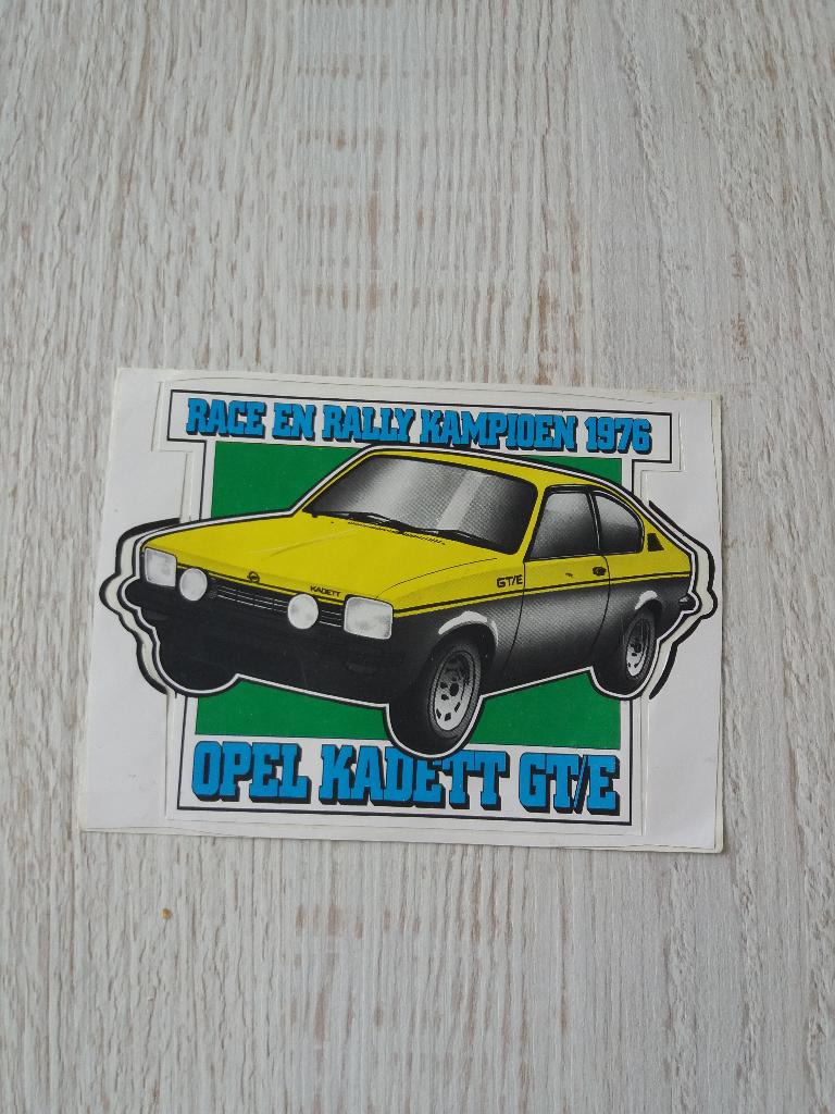 sticker Race en Rally Kampioen 1976 OPEL KADETT GT/E, Ophalen of Verzenden, Zo goed als nieuw, Auto of Motor