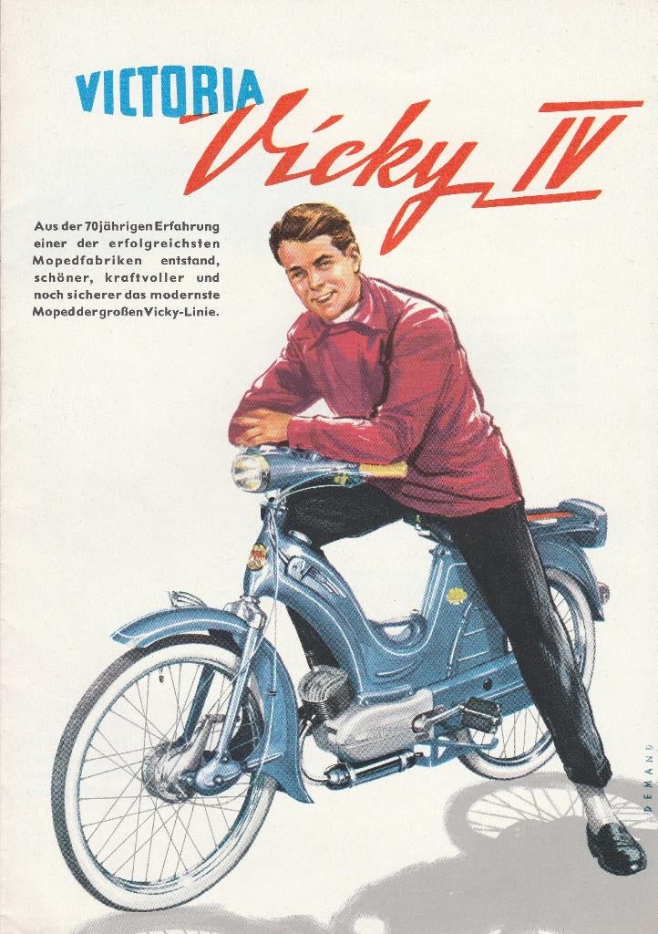 Victoria Vicky IV 1956 folder bromfiets (5863z), Fietsen en Brommers, Ophalen of Verzenden, Zo goed als nieuw