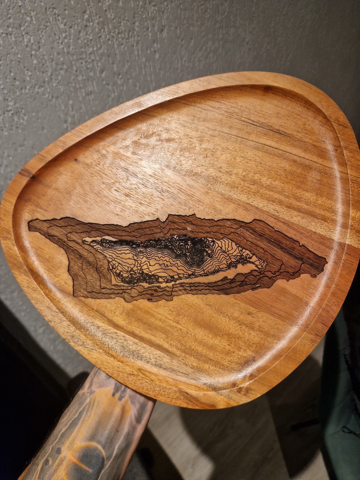 Echte Aruba 3D Relief Hout Kunst 1-of-1, Ophalen, Nieuw, Rond, Hout