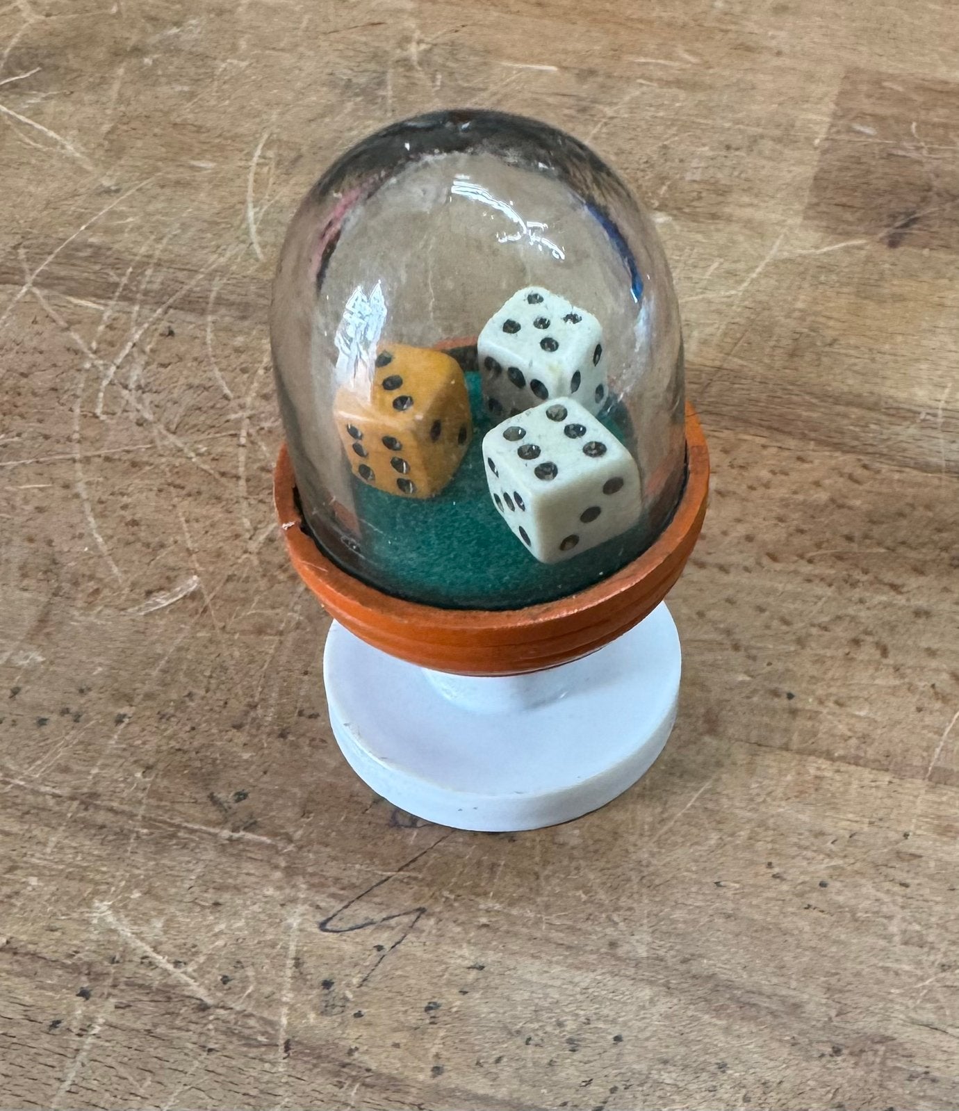 Oud dobbelsteen gokspelletje, Verzamelen, Ophalen of Verzenden, Gebruikt
