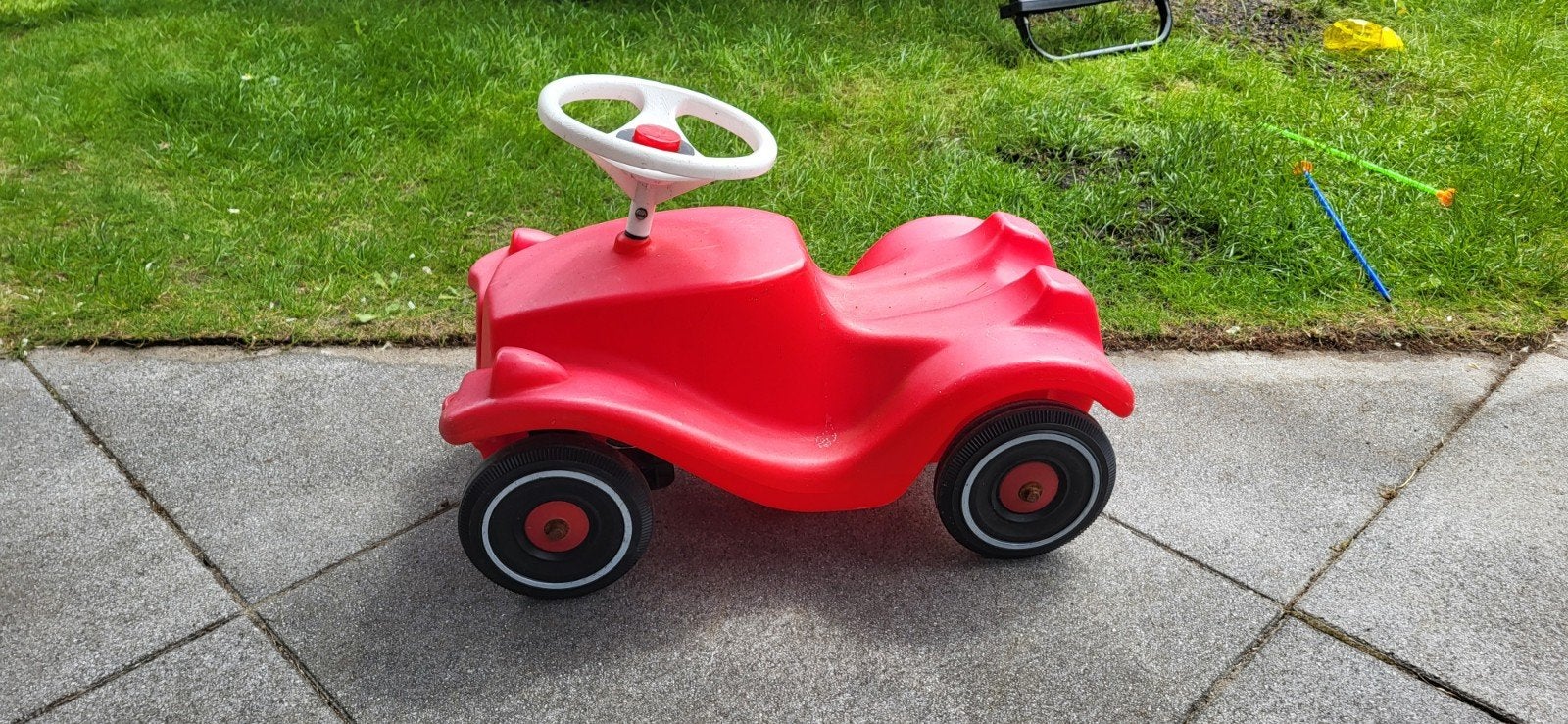 Rode Big Bobby loopauto voor uren speelplezier, Ophalen, Gebruikt, Loopvoertuig