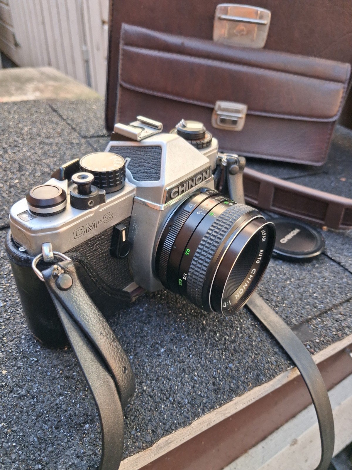 Chinon CM-3 analoge 35mm spiegelreflexcamera (SLR) met een A, Ophalen of Verzenden, Spiegelreflex, Overige Merken