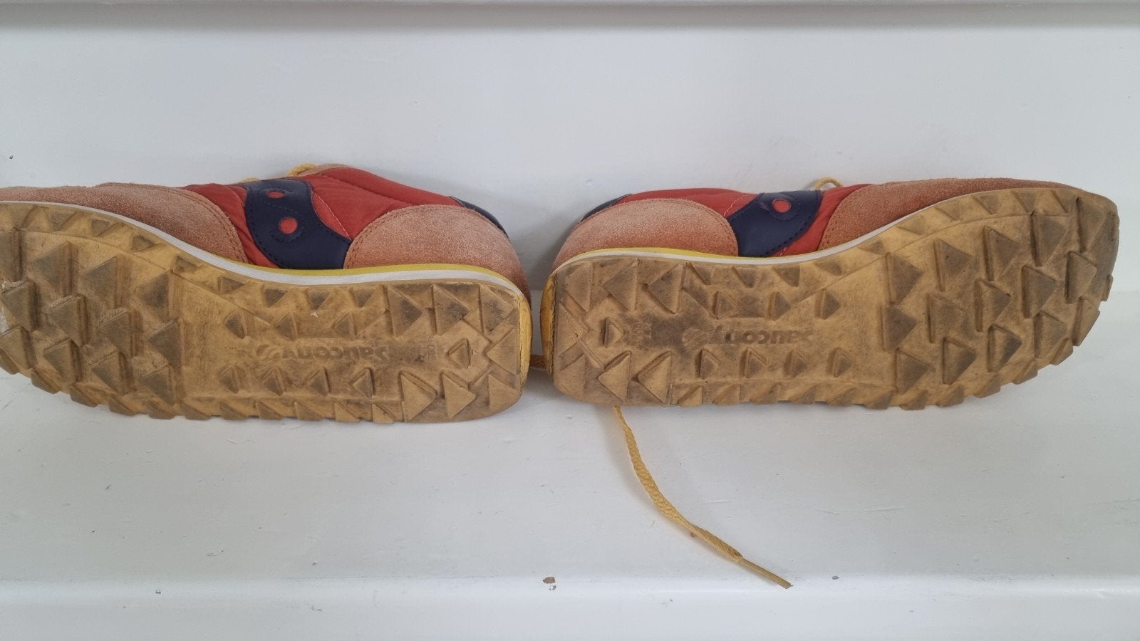 Saucony Sneakers - Oranje/Blauw/Geel - Maat 40    8, Oranje, Ophalen of Verzenden, Sneakers of Gympen, Gedragen