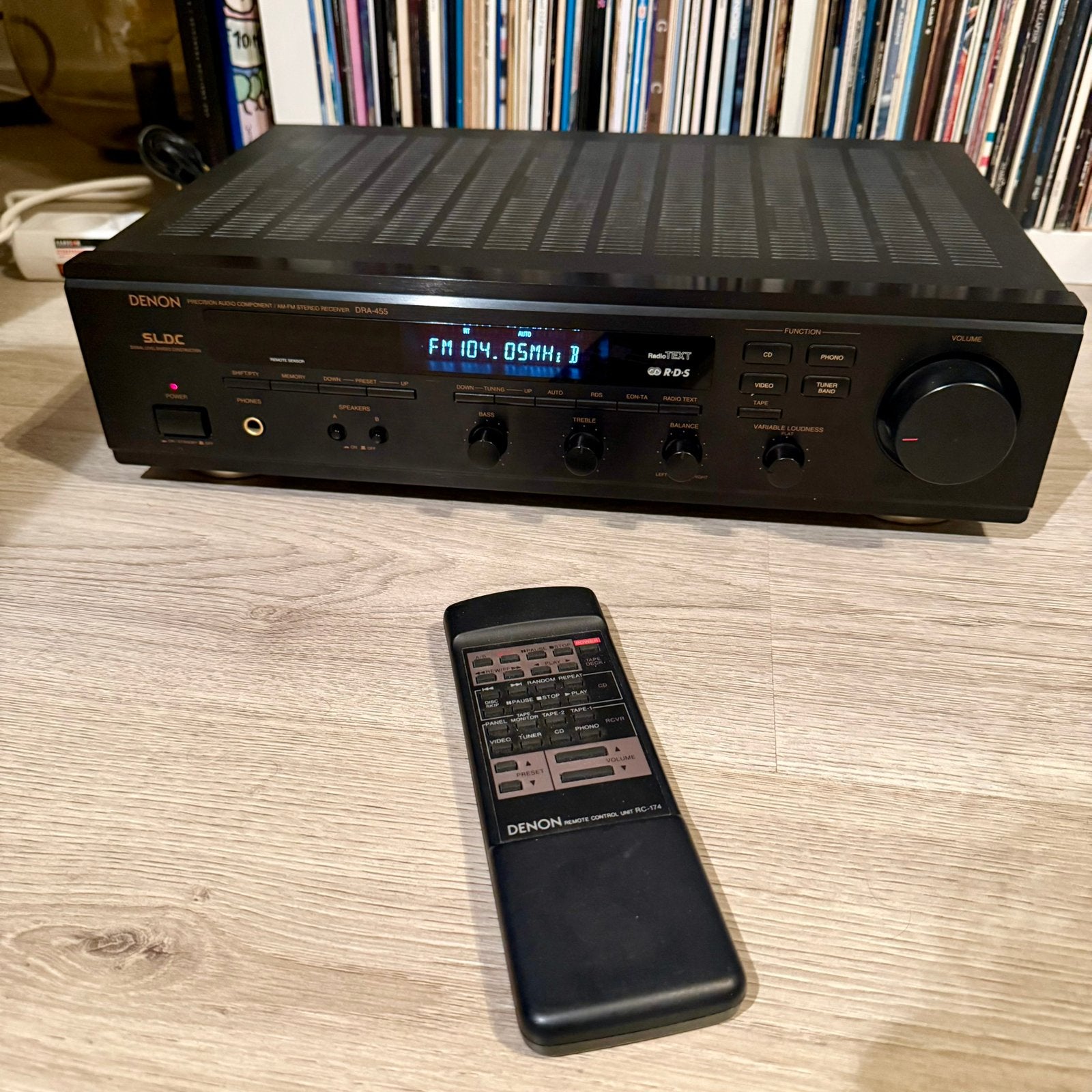 Denon DRA-455 stereo receiver 2x65W met afstandsbediening, Ophalen, Denon, Zo goed als nieuw, 60 tot 120 watt