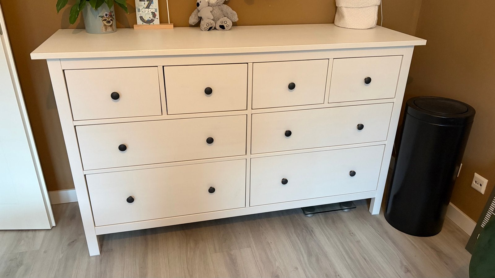 IKEA HEMNES ladekast wit met 8 lades, 160x96 cm, Ophalen, Gebruikt, 5 laden of meer, 150 tot 200 cm