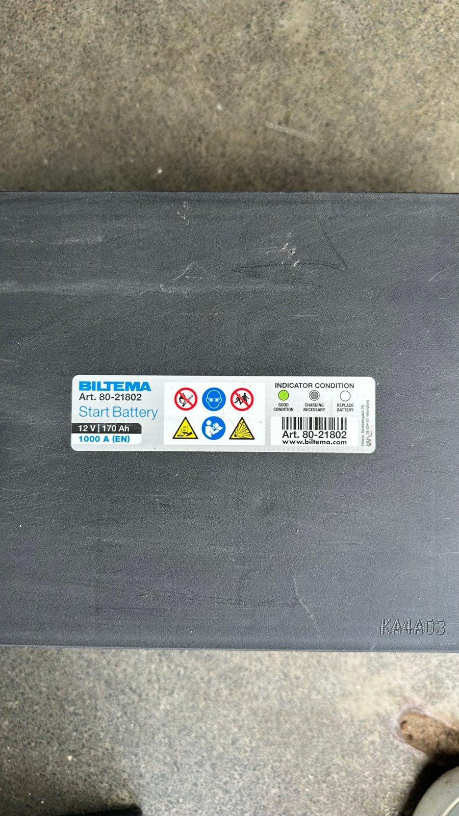 Startaccu 12V 170Ah / 180Ah - Biltema / ASC Energie, Ophalen, Gebruikt, Universele onderdelen