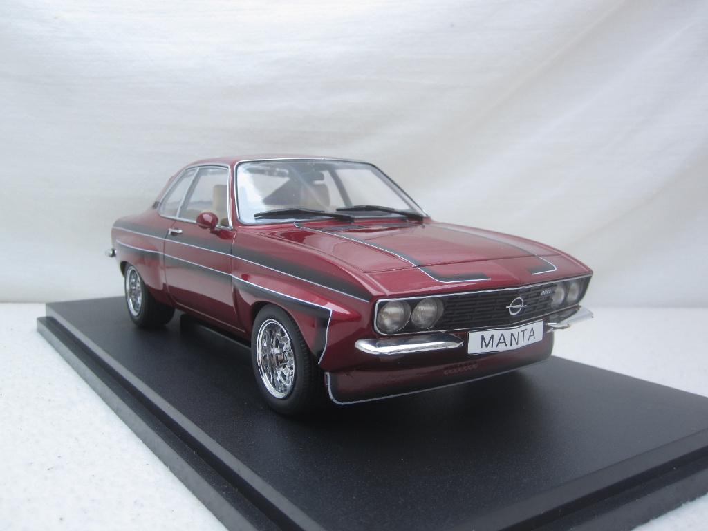 Opel Manta A Irmscher 1974 donkerrood 1:18 MCG, Ophalen of Verzenden, Nieuw, Auto, Overige merken
