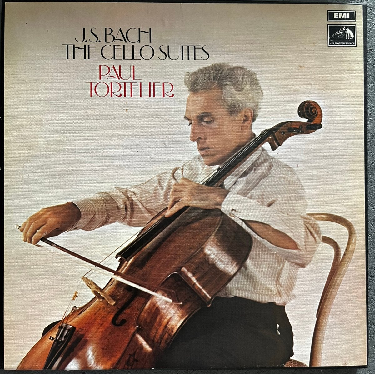 3lp box klassiek elpee vinyl Bach cello suites Tortelier, Ophalen, Overige typen, Zo goed als nieuw, 12 inch
