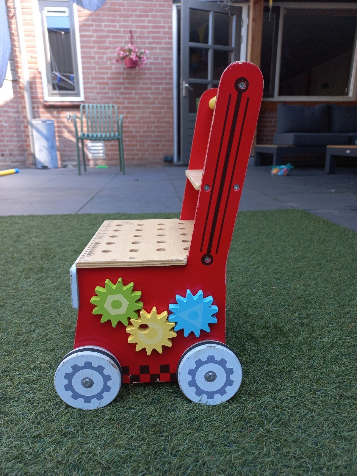 Houten looptrainer met activiteiten en opbergruimte, Ophalen, Gebruikt, Overige typen, Met wieltjes