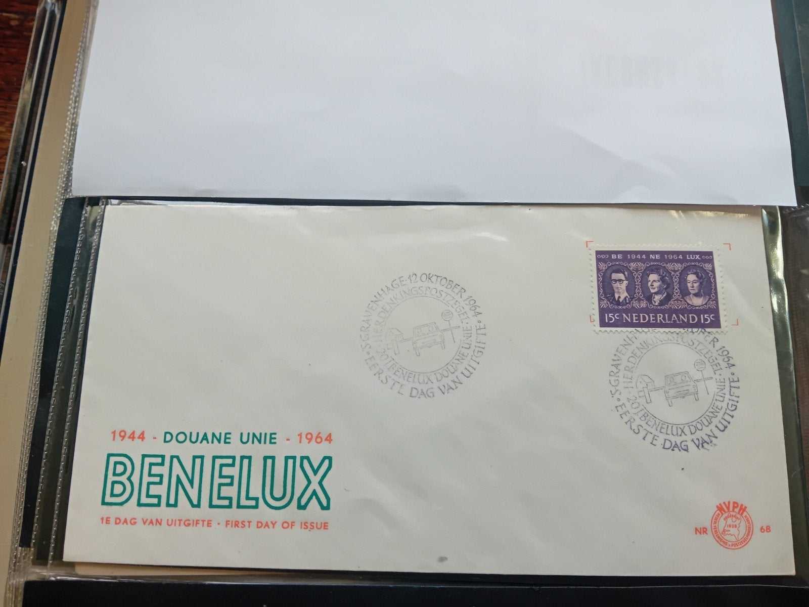 Benelux Douane Unie 1944-1964 Eerste Dag Uitgifte, Postzegels en Munten, Ophalen of Verzenden, Onbeschreven, Nederland